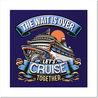 Let's Cruise Together Cruiser Family Vacation Posters and Art